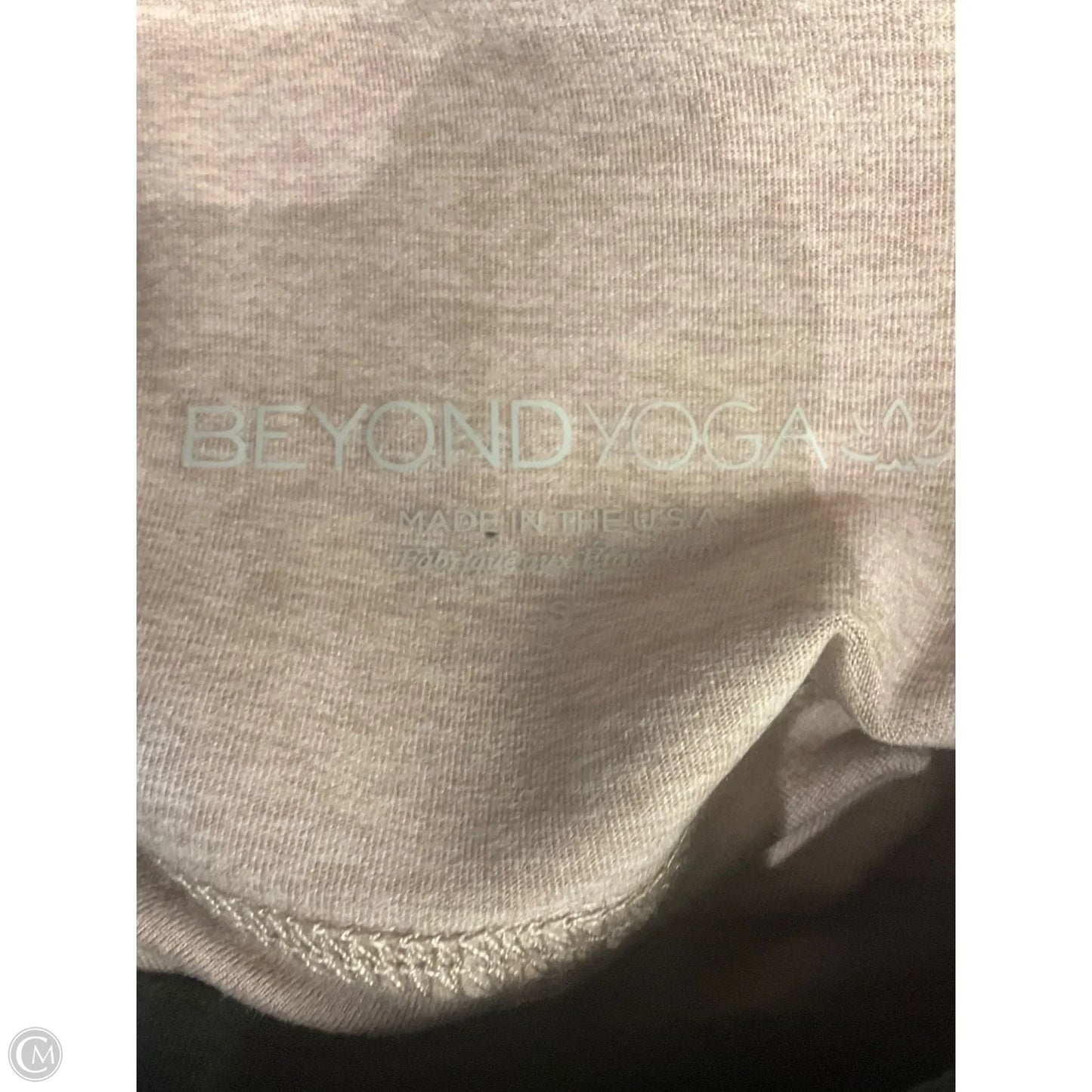 Athletic Leggings By Beyond Yoga In Black & Tan, Size: S