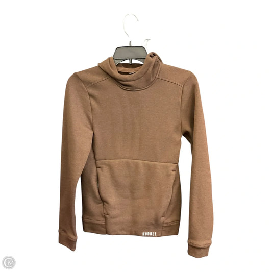Athletic Top Long Sleeve Hoodie By Cmb In Brown, Size: Xs