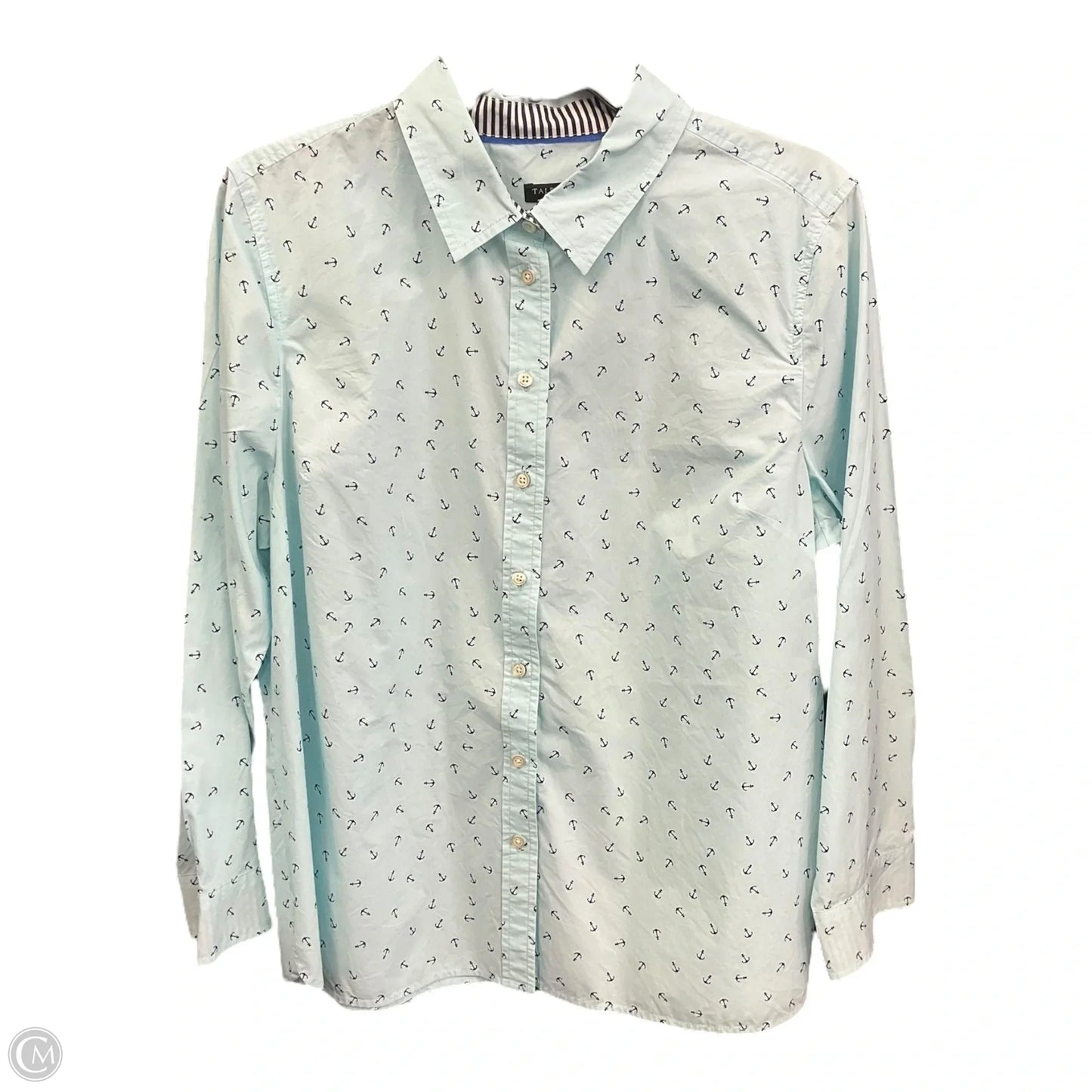 Blouse Long Sleeve By Talbots In Blue, Size: Xlp