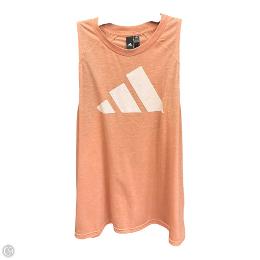 Athletic Tank Top By Adidas In Peach, Size: Xl