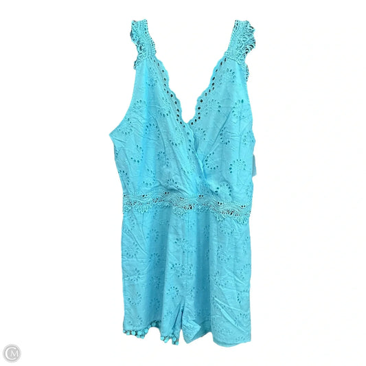 Romper By Misslook In Aqua, Size: 4x