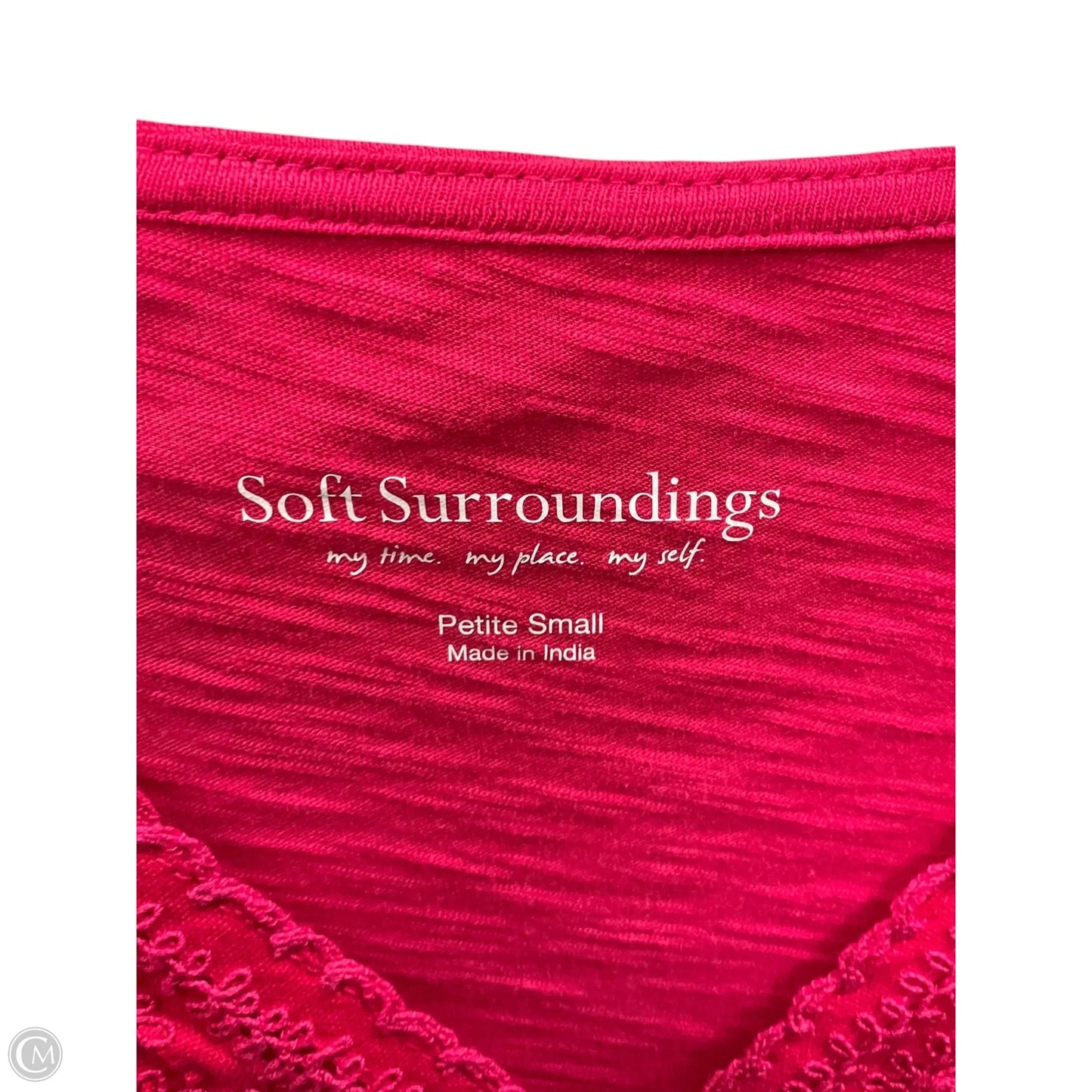 Top Short Sleeve By Soft Surroundings In Pink, Size: Sp