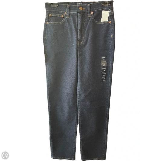 Jeans Straight By J. Crew In Blue Denim, Size: 0