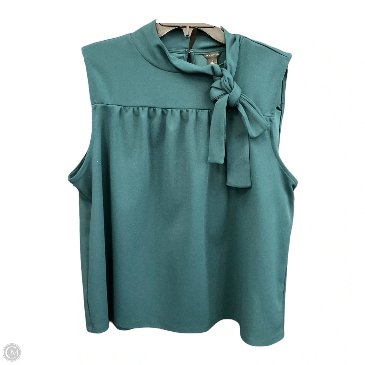 Top Sleeveless By Ann Taylor In Teal, Size: Xl
