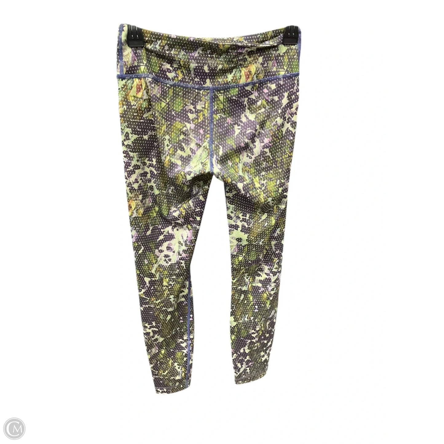 Athletic Leggings By Lululemon In Green & Purple, Size: S