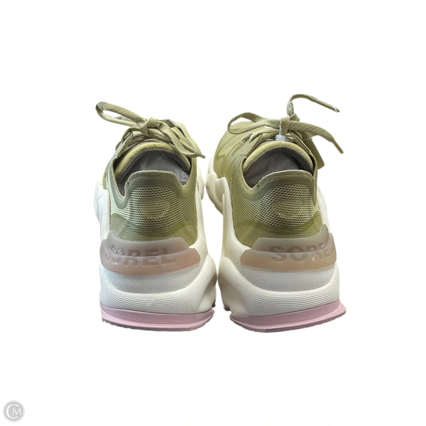 Shoes Athletic By Sorel In Cream & Green, Size: 6.5