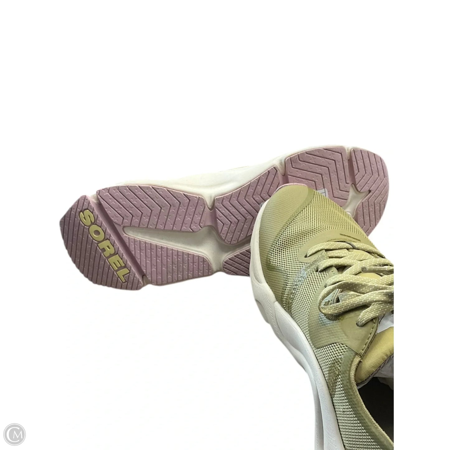 Shoes Athletic By Sorel In Cream & Green, Size: 6.5