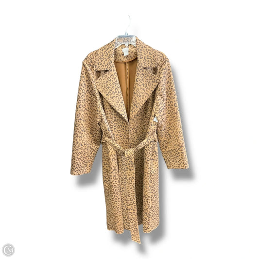 Coat Trench Coat By Chicos In Animal Print, Size: 2x