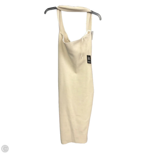 Dress Casual Midi By Express In Cream, Size: L