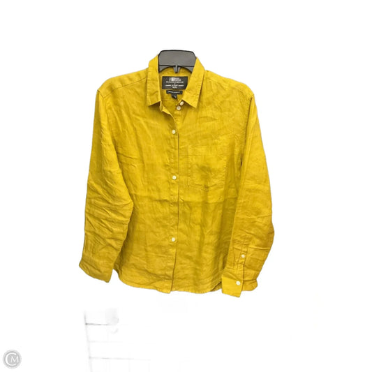 Blouse Long Sleeve By J. Crew In Yellow, Size: S