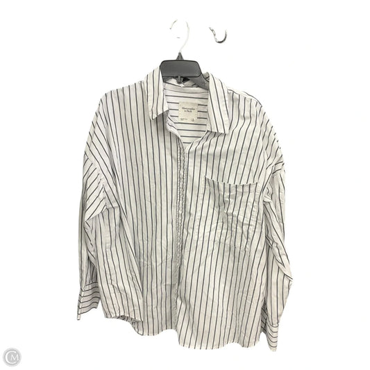 Blouse Long Sleeve By Abercrombie And Fitch In Striped Pattern, Size: Xl