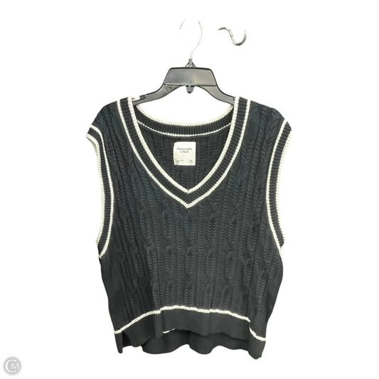 Vest Sweater By Abercrombie And Fitch In Blue & White, Size: Xl