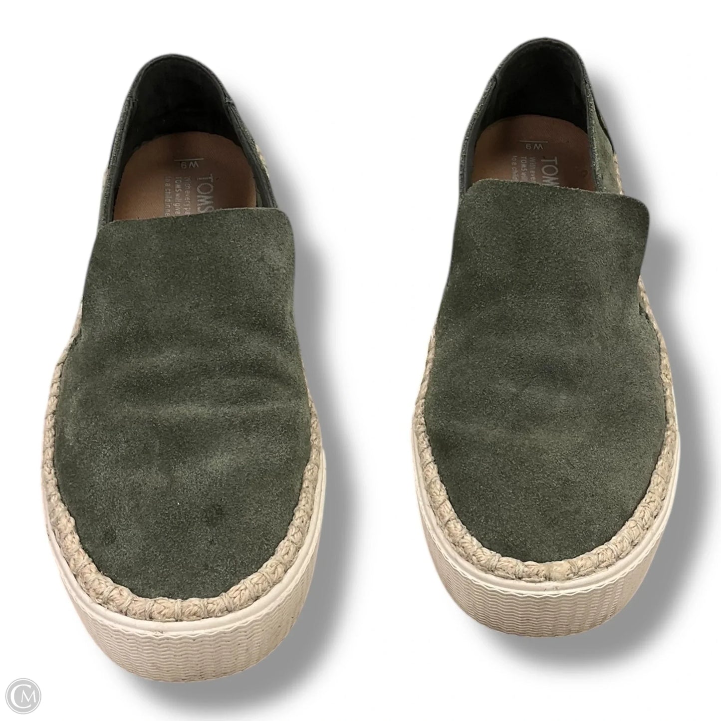 Shoes Flats By Toms In Green, Size: 9