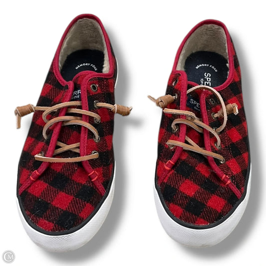 Shoes Flats By Sperry In Plaid Pattern, Size: 7.5