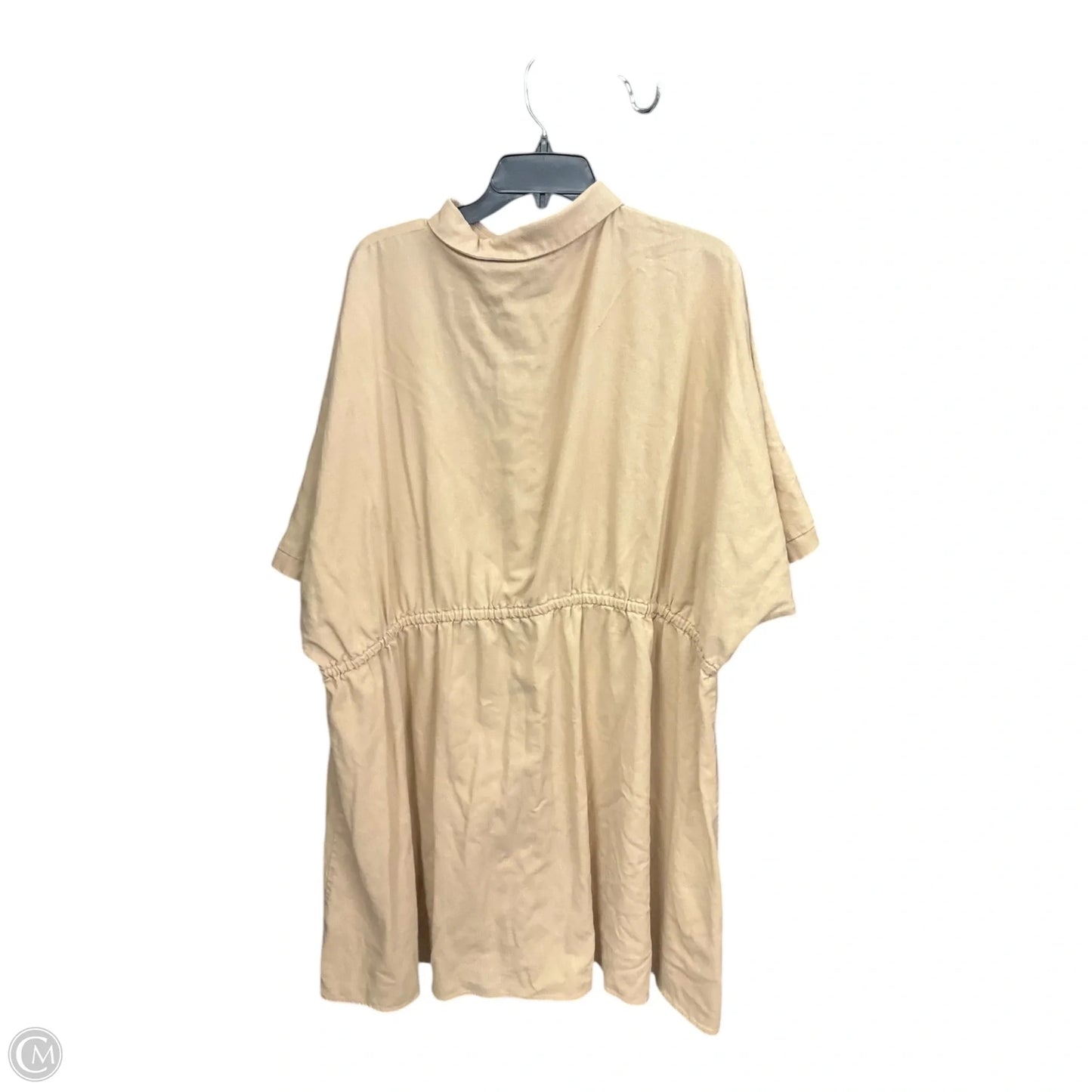 Dress Casual Midi By Clothes Mentor In Tan, Size: 3x