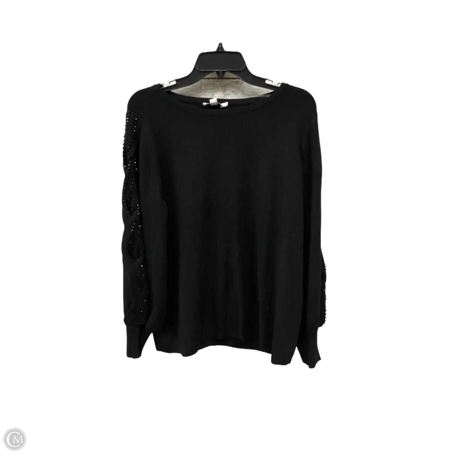 Top Long Sleeve By Chicos In Black, Size: L