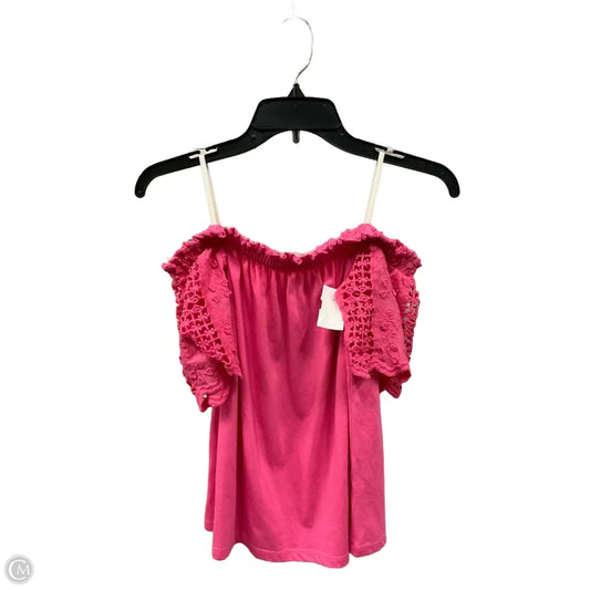 Top Short Sleeve Designer By Lilly Pulitzer In Pink, Size: S
