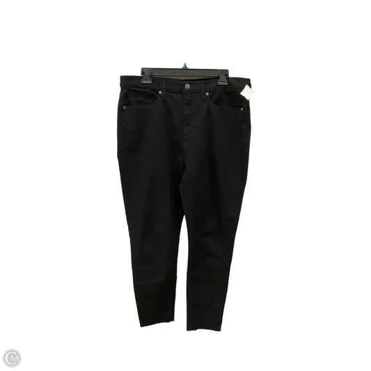 Jeans Skinny By Banana Republic In Black Denim, Size: 10