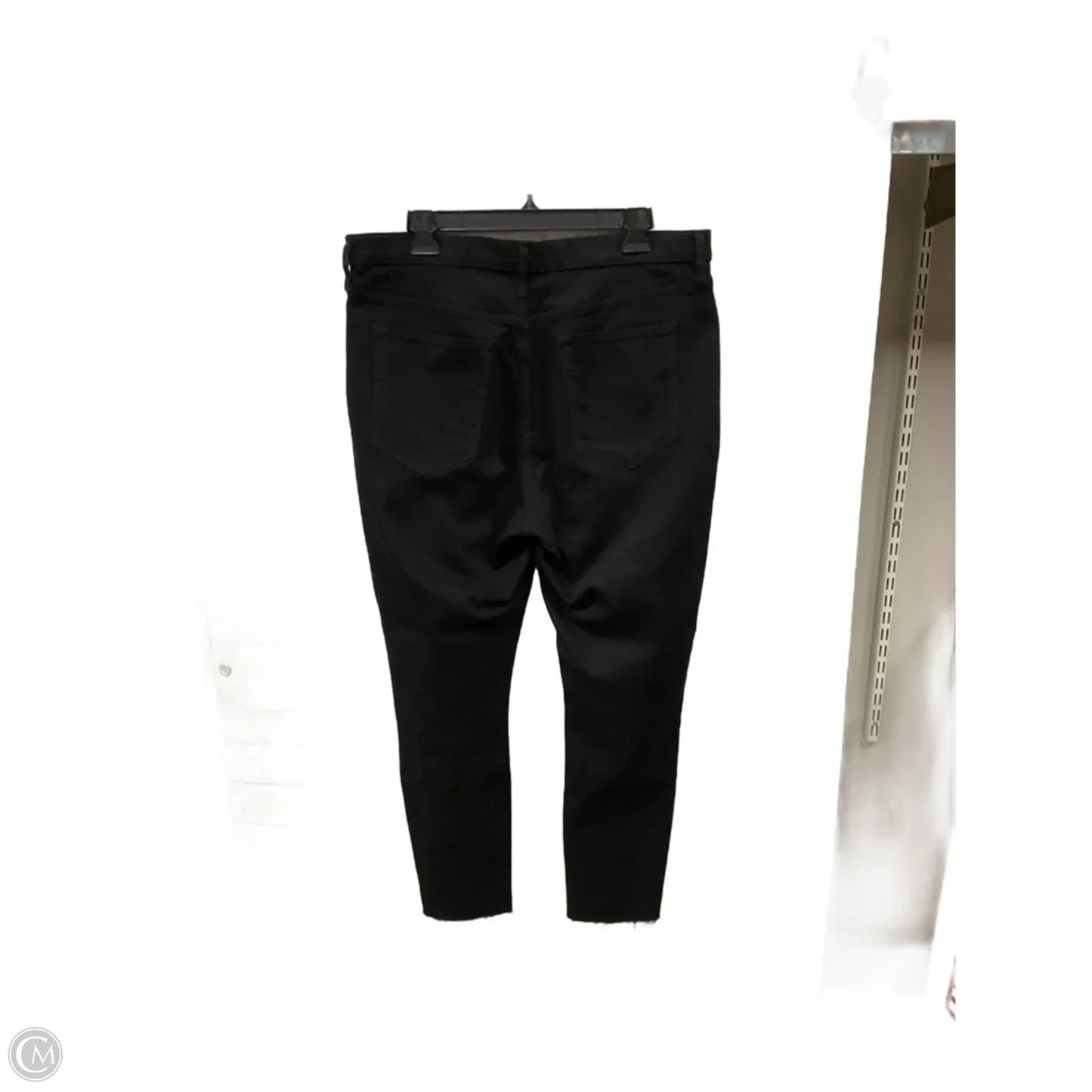 Jeans Skinny By Banana Republic In Black Denim, Size: 10