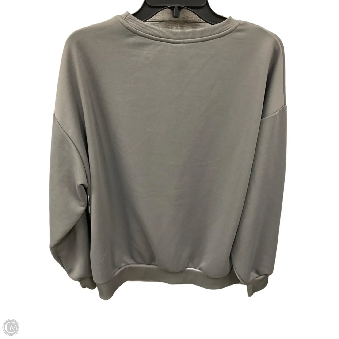 Sweatshirt Crewneck By Shein In Grey, Size: M