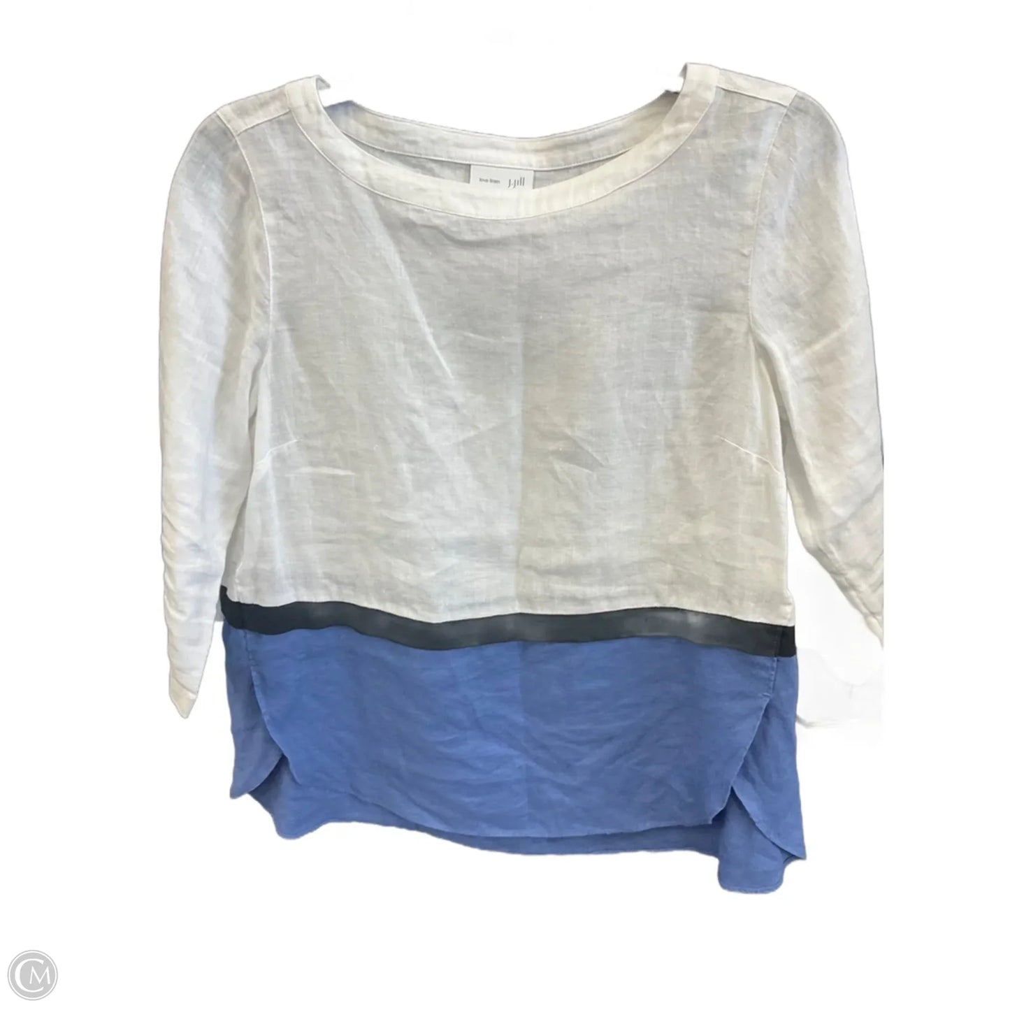Tunic 3/4 Sleeve By J. Jill In White, Size: Xsp