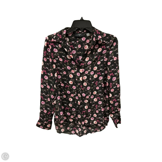 Blouse Long Sleeve By Tahari In Floral Print, Size: Xs