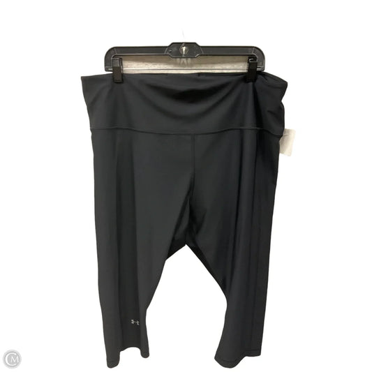 Athletic Capris By Under Armour In Black, Size: 3x
