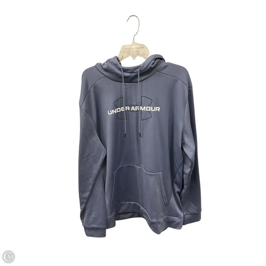 Athletic Sweatshirt Hoodie By Under Armour In Blue, Size: Xl