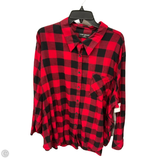 Blouse Long Sleeve By Lane Bryant In Plaid Pattern, Size: 4x