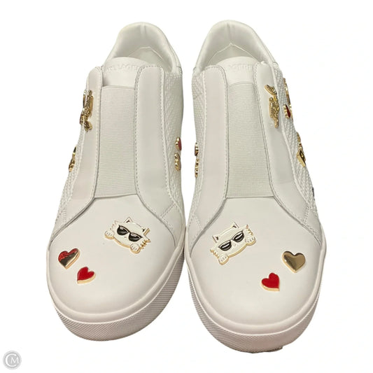 Shoes Designer By Karl Lagerfeld In White, Size: 11
