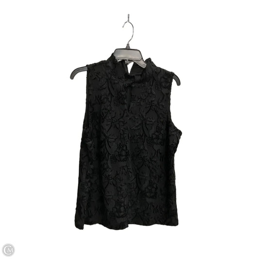 Top Sleeveless By Chicos In Black, Size: L