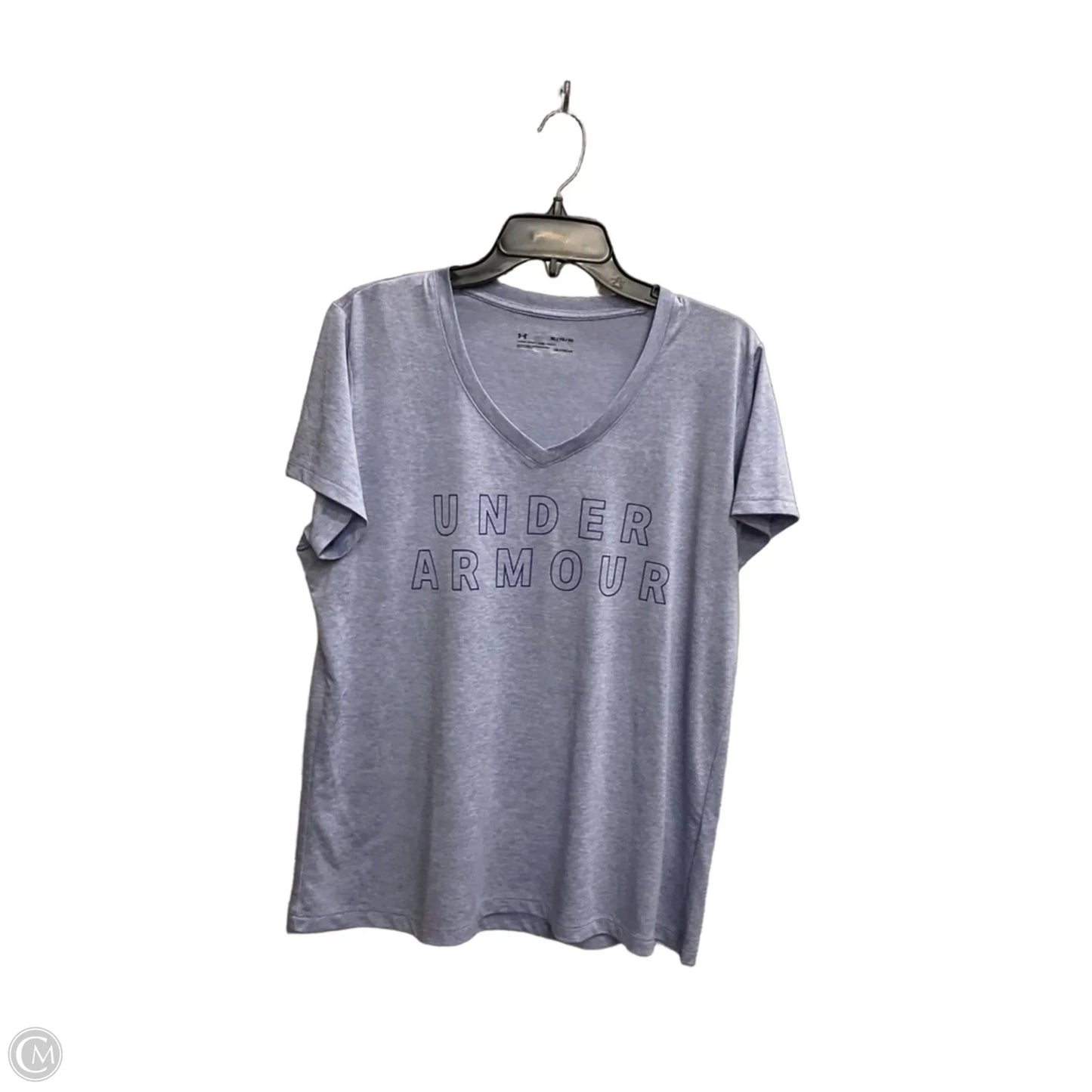Athletic Top Short Sleeve By Under Armour In Blue, Size: Xl