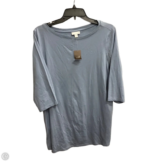 Top 3/4 Sleeve Basic By J. Jill In Blue, Size: L