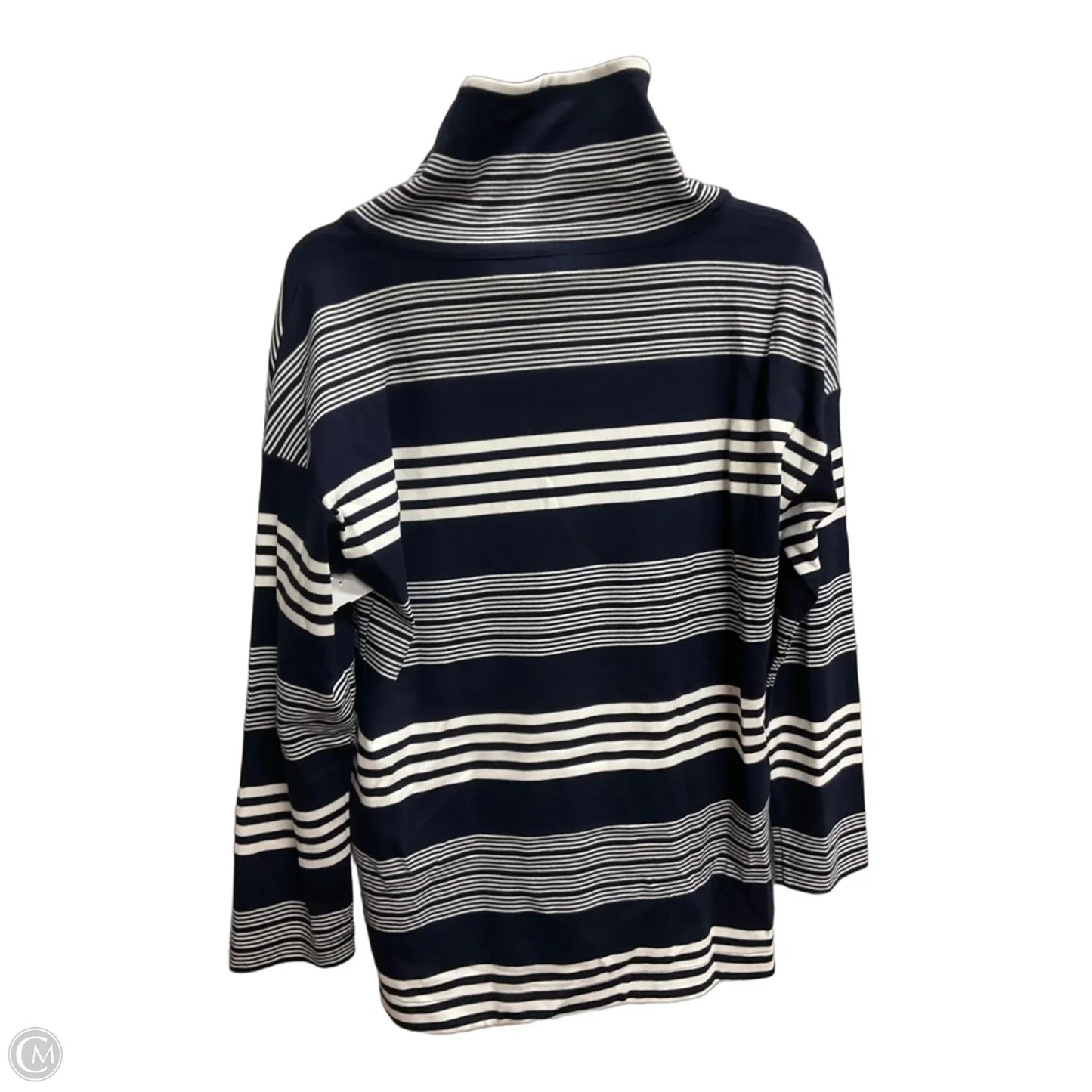 Top Long Sleeve By Talbots In Striped Pattern, Size: L