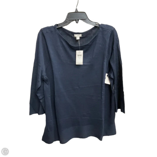 Top 3/4 Sleeve Basic By J. Jill In Navy, Size: L