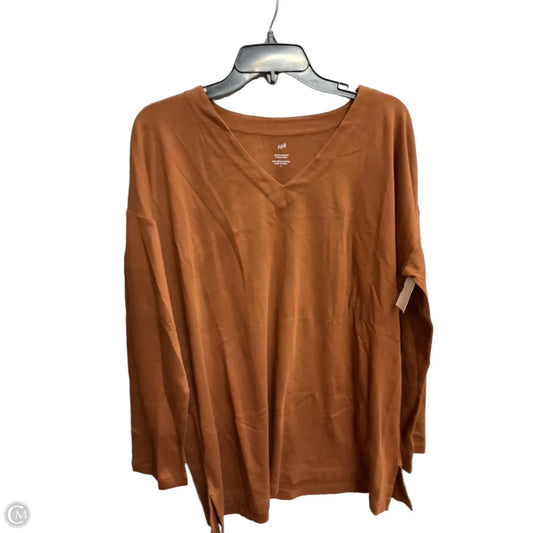 Top Long Sleeve Basic By J. Jill In Brown, Size: L