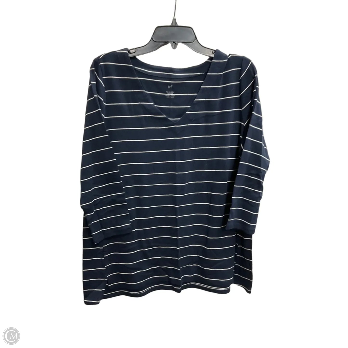 Top Long Sleeve By J. Jill In Striped Pattern, Size: L