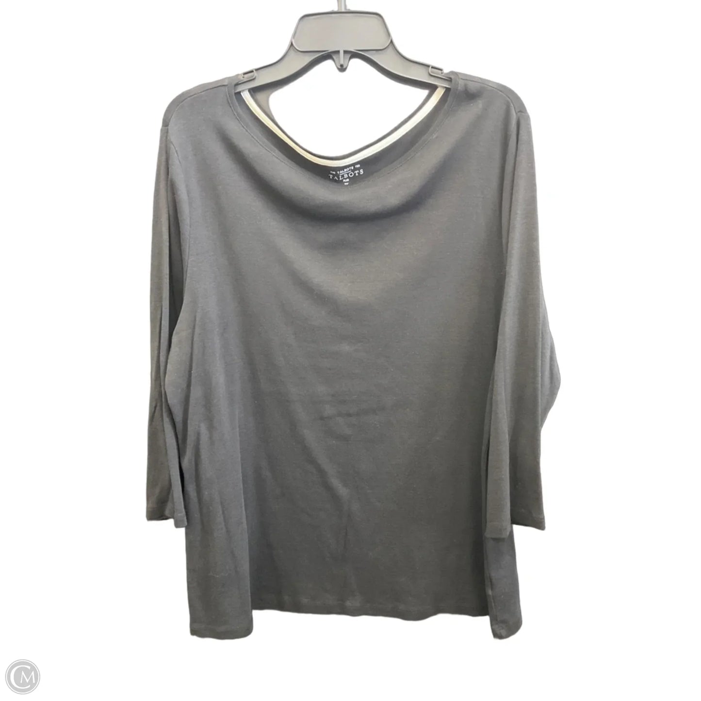 Top 3/4 Sleeve Basic By Talbots In Black, Size: 2x