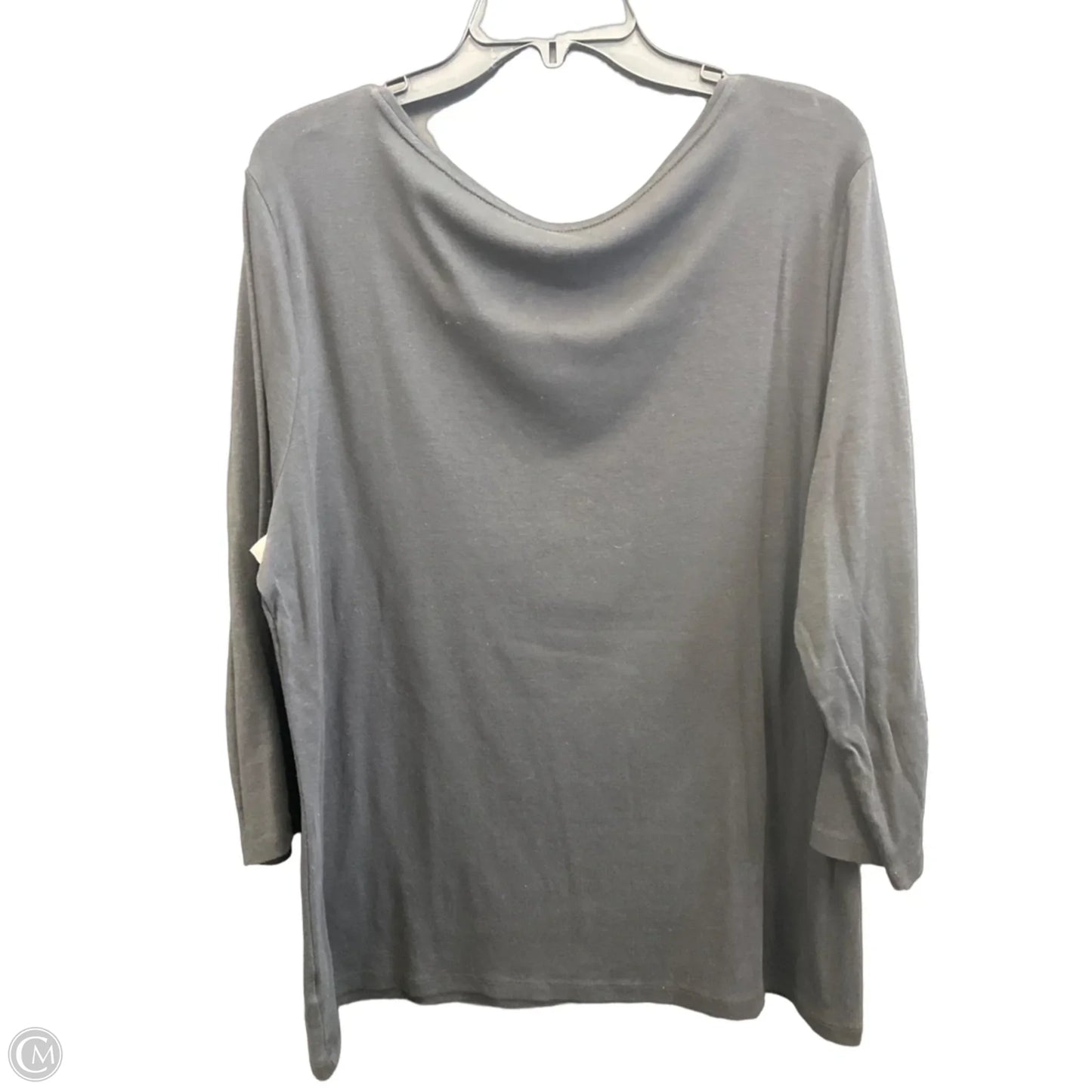 Top 3/4 Sleeve Basic By Talbots In Black, Size: 2x