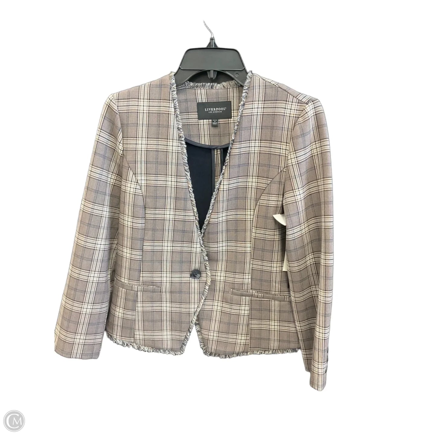 Blazer By Liverpool In Plaid Pattern, Size: Sp