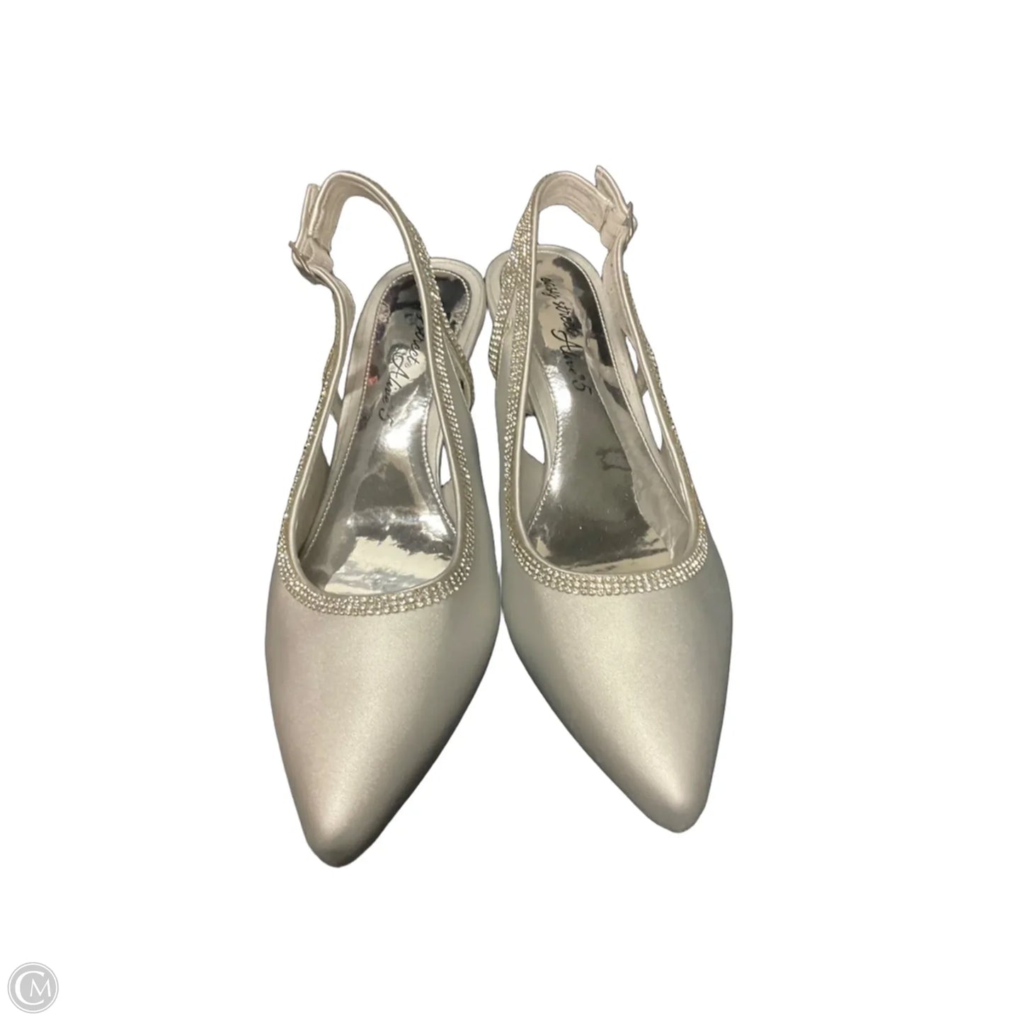 Shoes Heels Kitten By Easy Street In Silver, Size: 9