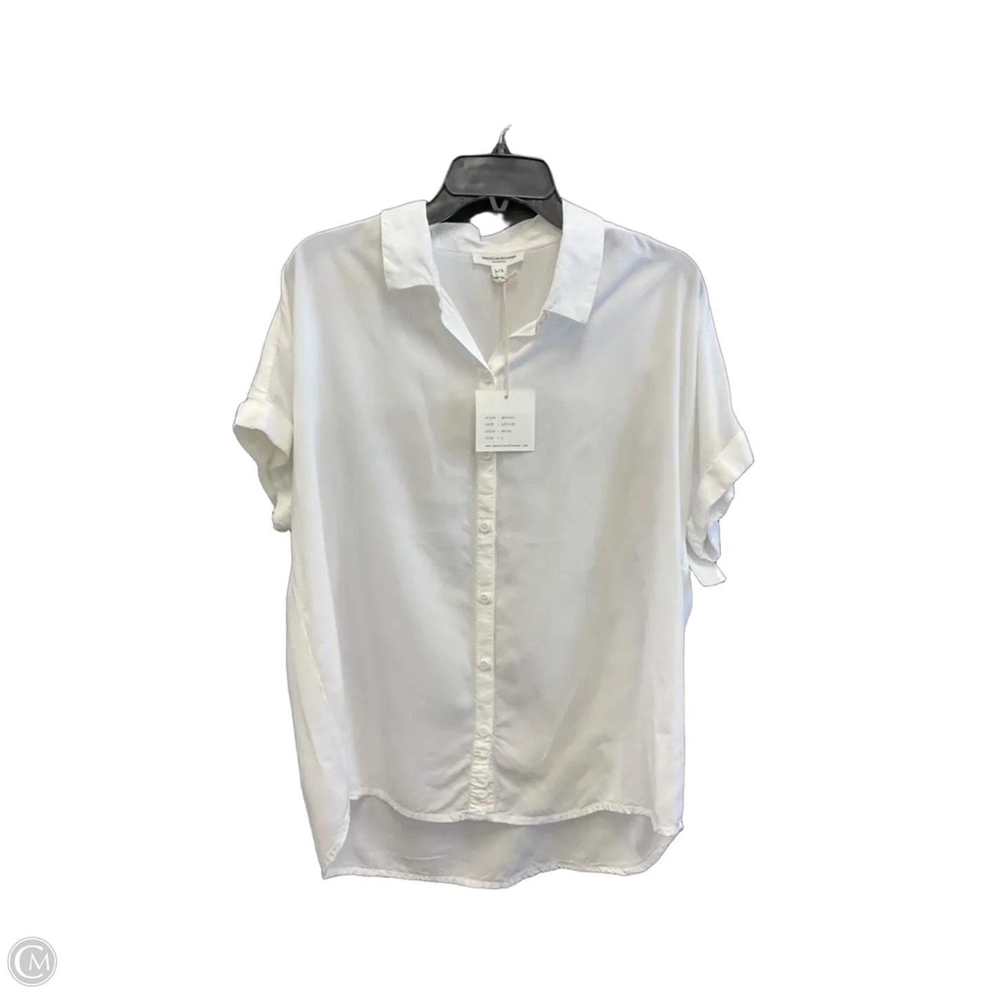 Blouse Short Sleeve By Beachlunchlounge In White, Size: L