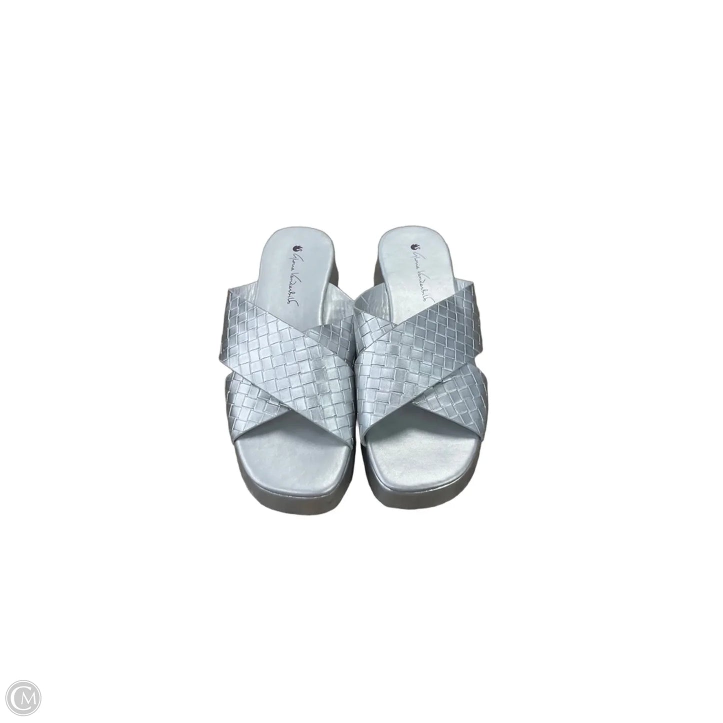 Sandals Flats By Gloria Vanderbilt In Silver, Size: 8.5