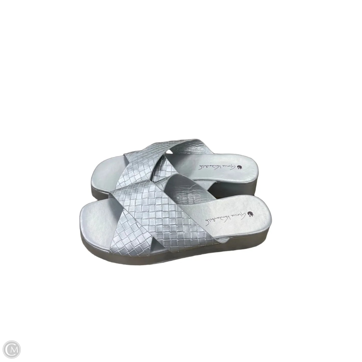 Sandals Flats By Gloria Vanderbilt In Silver, Size: 8.5