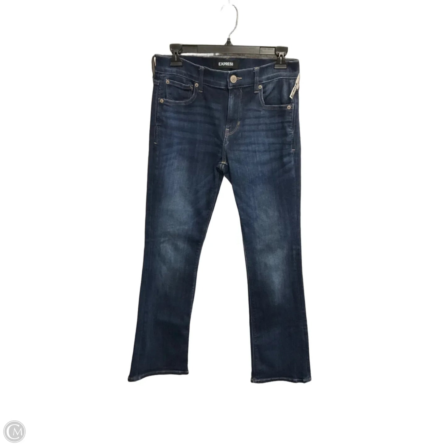 Jeans Boot Cut By Express In Blue Denim, Size: 2