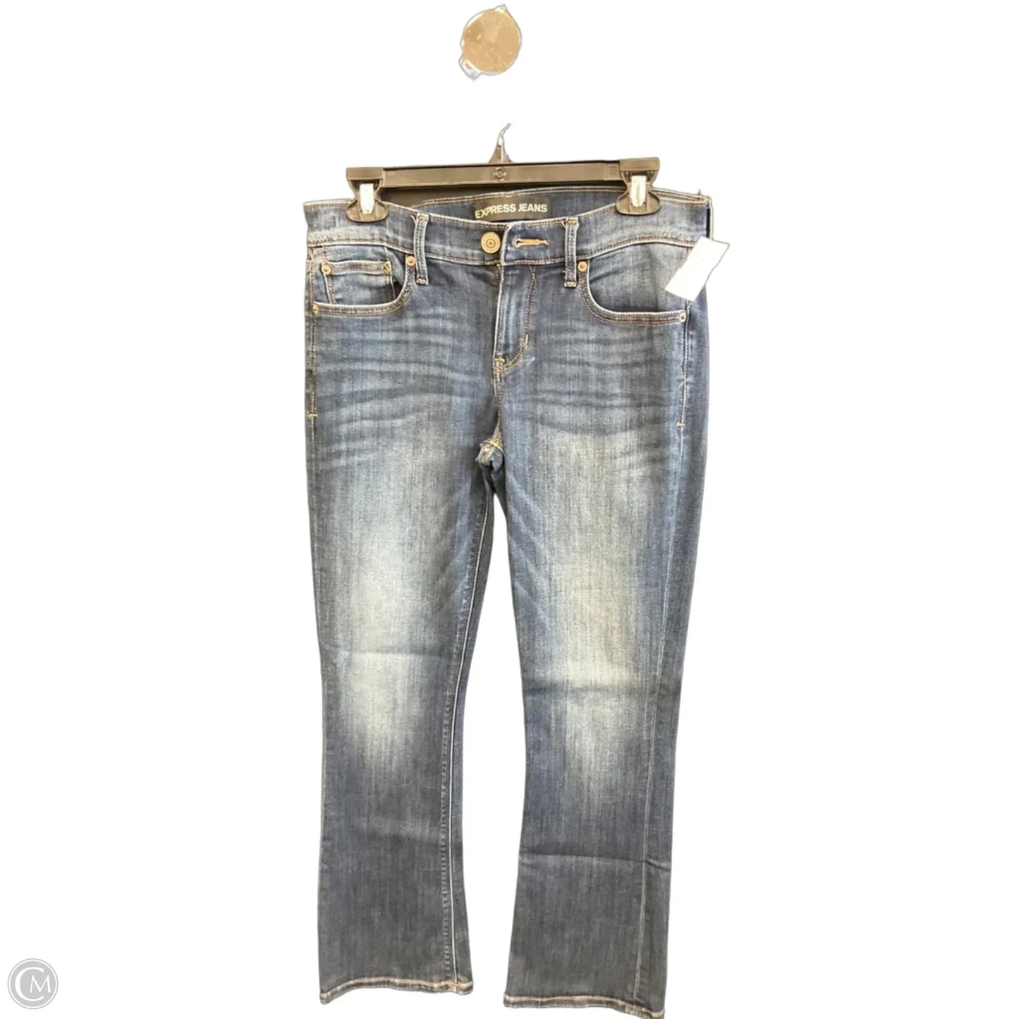 Jeans Boot Cut By Express In Blue Denim, Size: 2