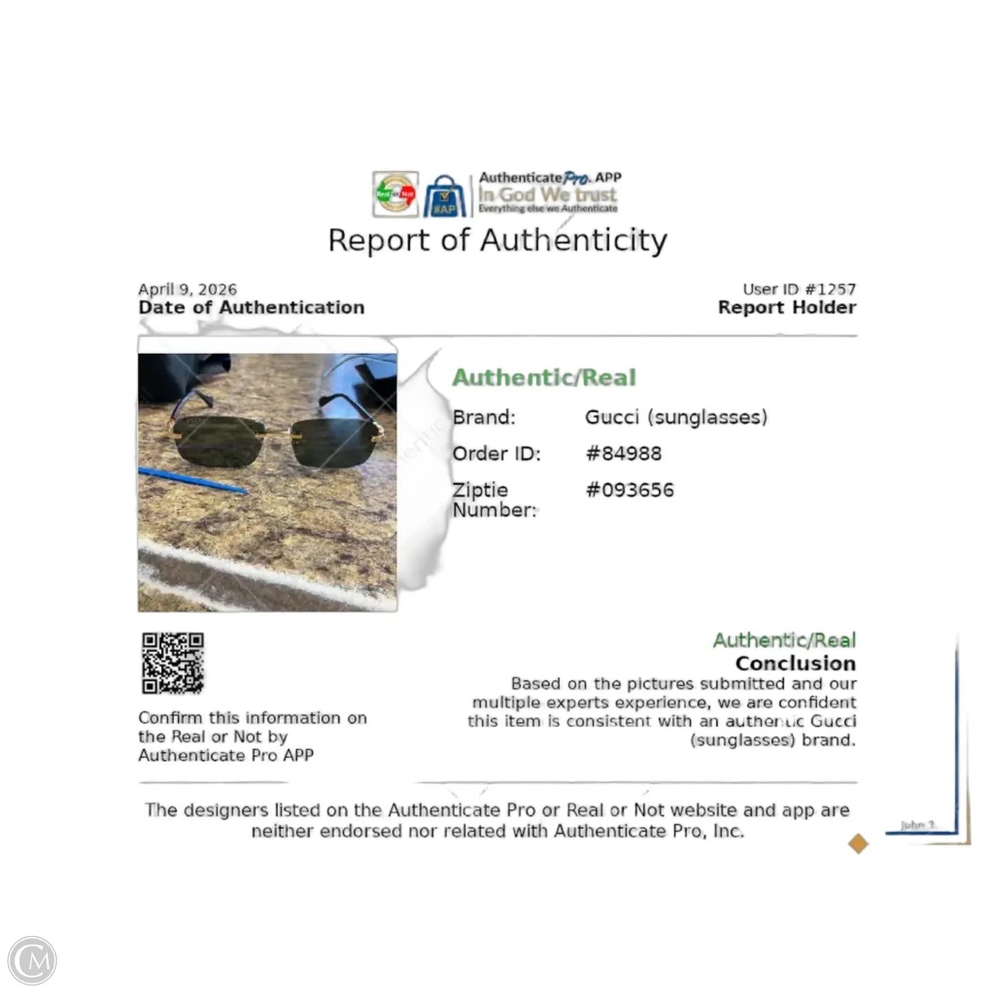 Sunglasses Luxury Designer By Gucci