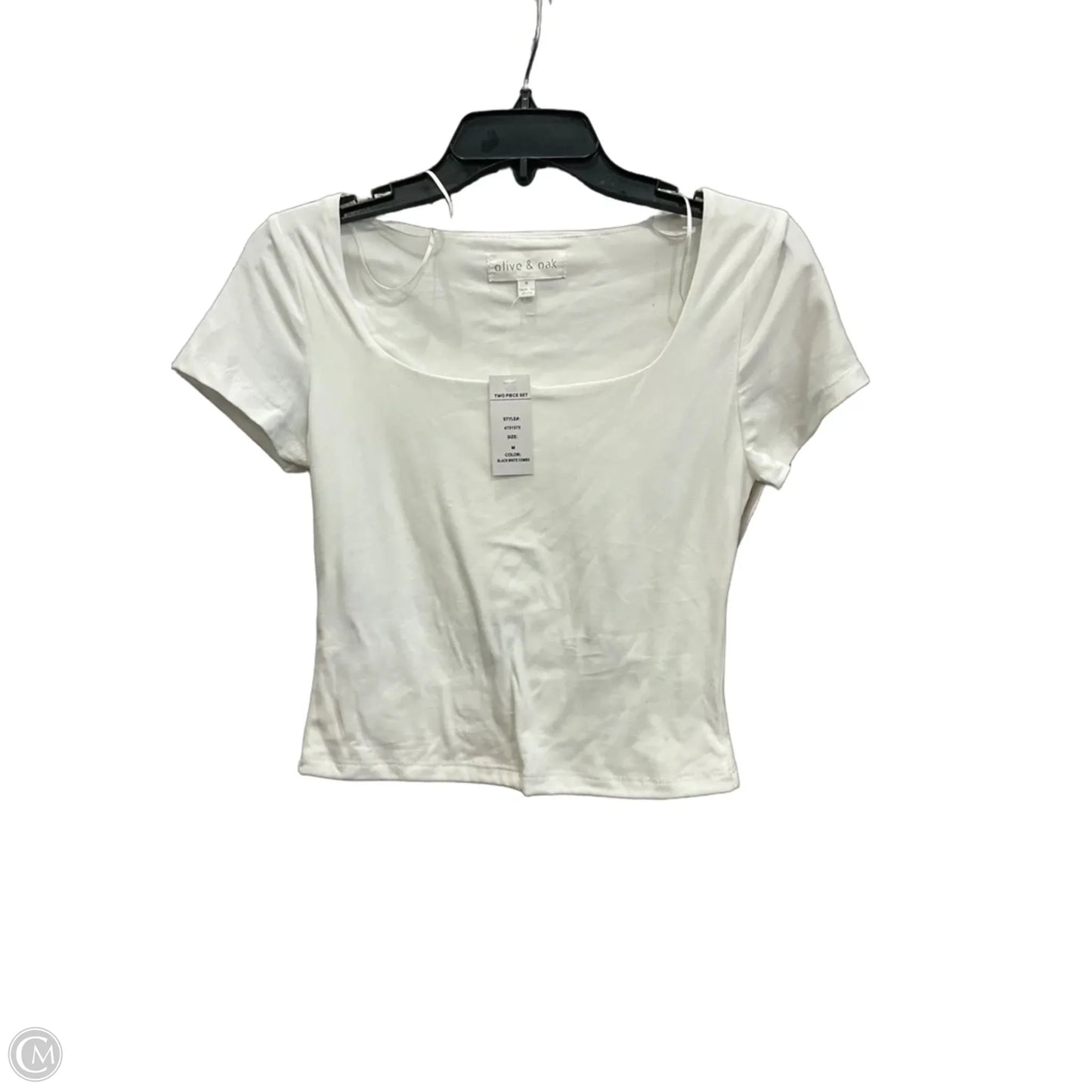 Top Short Sleeve Basic By Olive And Oak In White, Size: M