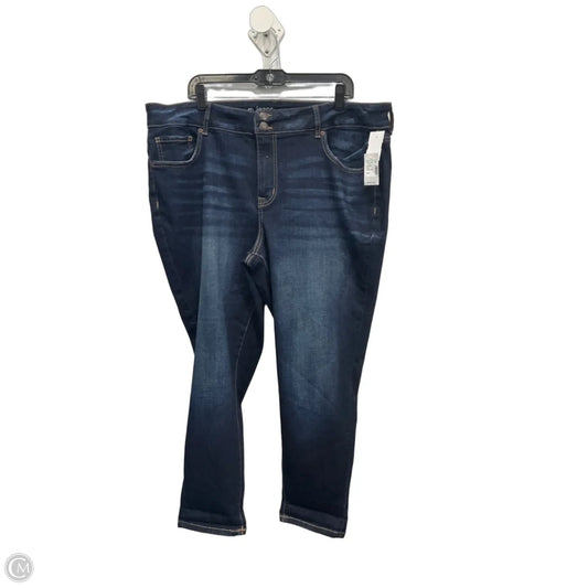 Jeans Skinny By Maurices In Blue Denim, Size: 22