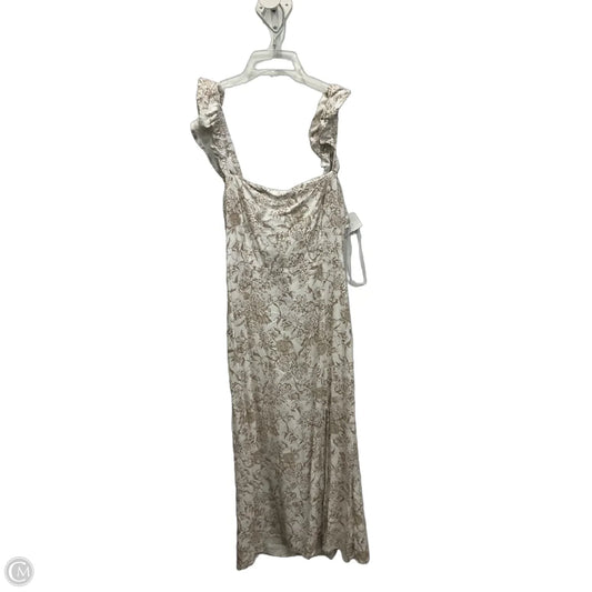 Dress Casual Maxi By Mi Ami In Brown & White, Size: L
